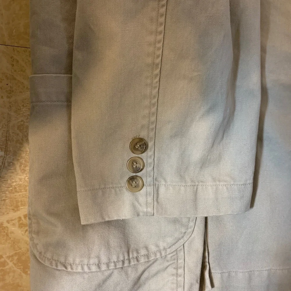 Alexander Lloyd Menswear Blazer 54R Khaki Tan Cotton Twill Chore Jacket 3-Button